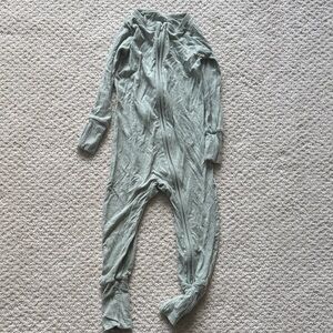 Little Sleepies Ribbed One Piece in Soft Green